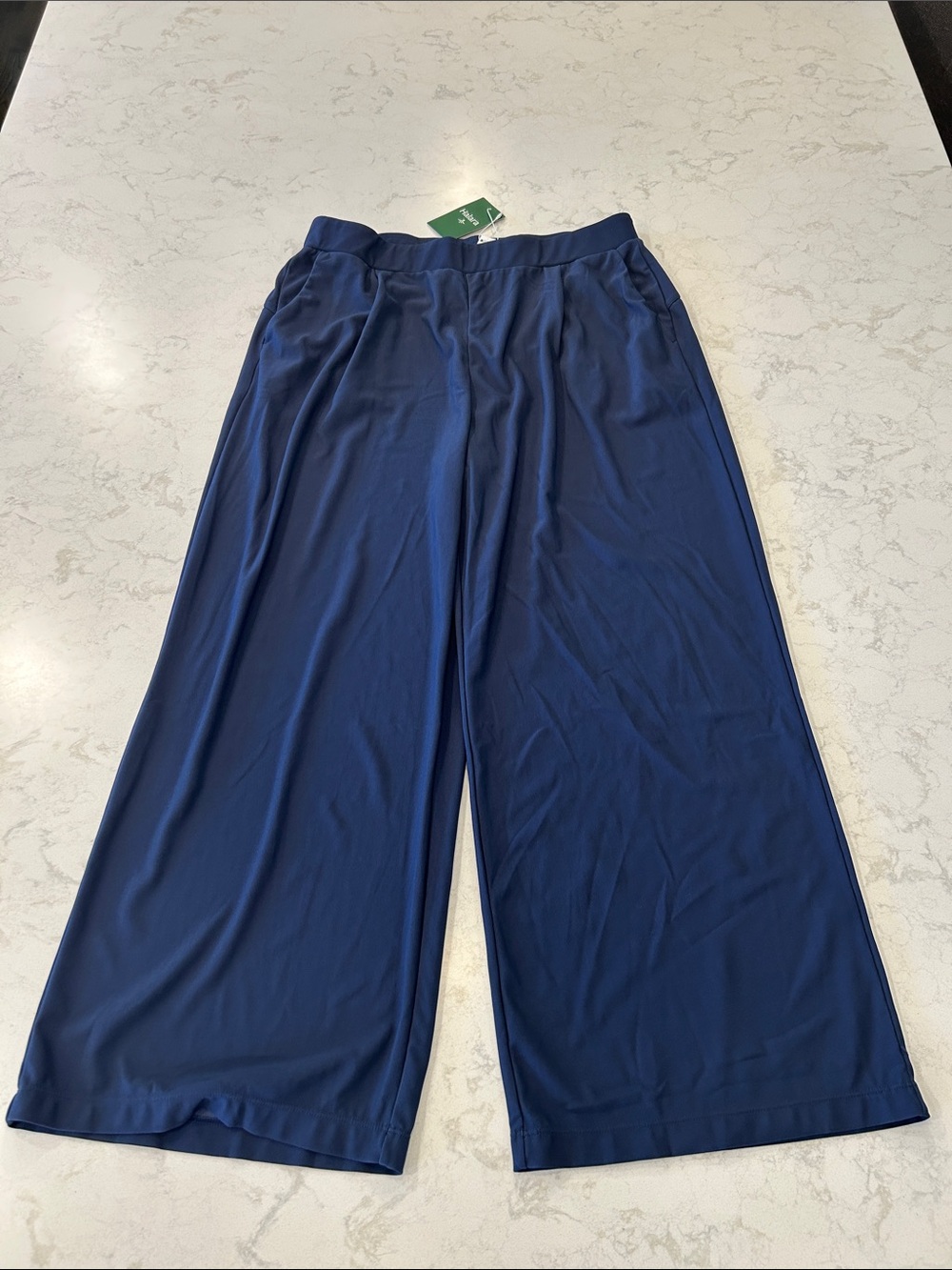 Halara Wide Leg Navy Lounge Athletic Yoga Casual Pull On Comfort Pants XL NWT